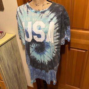 Oliver & Otis USA Vintage Blue Tie-Dye T-Shirt